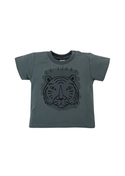 Bawełniany t shirt  niemowlęcy z tygrysem - zielony ze sklepu 5.10.15 w kategorii Koszulki niemowlęce - zdjęcie 169692320