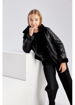 Czarna ocieplana kurtka ramoneska dla małego dziecka - unisex - Limited Edition ze sklepu 5.10.15 w kategorii Kurtki dziewczęce - zdjęcie 169692363