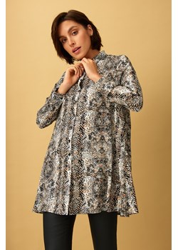 Koszulowa tunika damska z wężowym nadrukiem ze sklepu 5.10.15 w kategorii Koszule damskie - zdjęcie 169692394