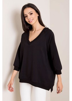RUE PARIS Bluza damska oversize - czarna ze sklepu 5.10.15 w kategorii Bluzy damskie - zdjęcie 169692553