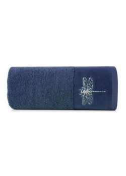 Granatowy ręcznik 50x90 cm z haftowaną ważką ze sklepu 5.10.15 w kategorii Ręczniki - zdjęcie 169692571