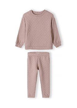 Komplet dwucześciowy ocieplana pikowana bluza i spodnie dresowe dla dziewczynki ze sklepu 5.10.15 w kategorii Dresy dziewczęce - zdjęcie 169692782