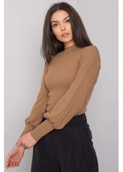 RUE PARIS Ciemnobeżowa bluzka z bawełny ze sklepu 5.10.15 w kategorii Bluzki damskie - zdjęcie 169693020