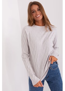 Jasnożółty damski sweter klasyczny z długim rękawem ze sklepu 5.10.15 w kategorii Swetry damskie - zdjęcie 169693290