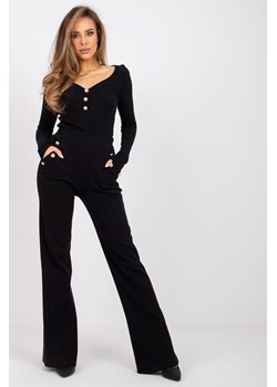 Czarny casualowy komplet w prążek Penelope RUE PARIS ze sklepu 5.10.15 w kategorii Komplety i garnitury damskie - zdjęcie 169693442