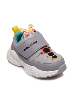 Szare buty sportowe chłopięce na rzep Weestep z wkładką ze skóry ze sklepu 5.10.15 w kategorii Buty sportowe dziecięce - zdjęcie 169693452