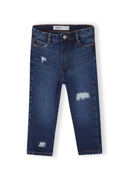 Ciemne jeansy o luźnym kroju dziewczęce z przetarciami ze sklepu 5.10.15 w kategorii Spodnie dziewczęce - zdjęcie 169693471
