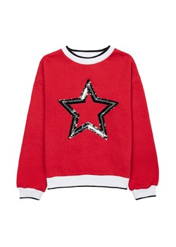Bluza ocieplana dla dziewczynki z aplikacją - cekinowa gwiazda ze sklepu 5.10.15 w kategorii Bluzy dziewczęce - zdjęcie 169693560