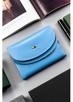 Klasyczny, skórzany portfel damski na zatrzask — Peterson niebieski ze sklepu 5.10.15 w kategorii Portfele damskie - zdjęcie 169693572