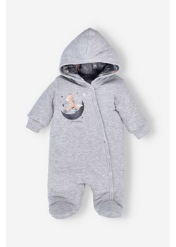 Kombinezon niemowlęcy szary SPACE TOUR z bawełny organicznej z kapturem ze sklepu 5.10.15 w kategorii Kombinezony i kurtki - zdjęcie 169694162