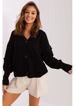 Czarny damski sweter rozpinany z wełnaą ze sklepu 5.10.15 w kategorii Swetry damskie - zdjęcie 169694420