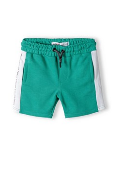 Zielone krótkie spodenki dresowe dla chłopca ze sklepu 5.10.15 w kategorii Spodenki chłopięce - zdjęcie 169694514