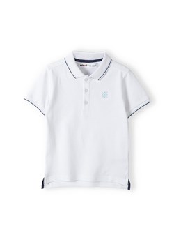 Bluzka polo dla niemowlaka z krótkim rękawem- biała ze sklepu 5.10.15 w kategorii Koszulki niemowlęce - zdjęcie 169694552