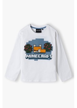 Bluzka dziewczęca bawełniana biała Minecraft ze sklepu 5.10.15 w kategorii Bluzki dziewczęce - zdjęcie 169694613