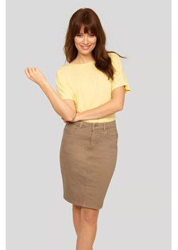 T - shirt damski z krótkim rękawem - żółty ze sklepu 5.10.15 w kategorii Bluzki damskie - zdjęcie 169694631
