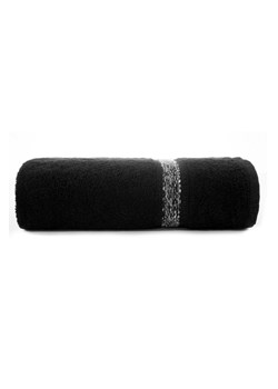Czarny ręcznik 70x140 cm z ozdobnym pasem ze sklepu 5.10.15 w kategorii Ręczniki - zdjęcie 169694673