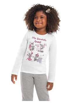 Bawełniana bluzka dla dziewczynki z długim rękawem ze sklepu 5.10.15 w kategorii Bluzki dziewczęce - zdjęcie 169694940