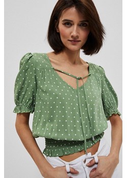 Koszula damska nierozpinana z wiskozy z krótkim rękawem ze sklepu 5.10.15 w kategorii Bluzki damskie - zdjęcie 169695022