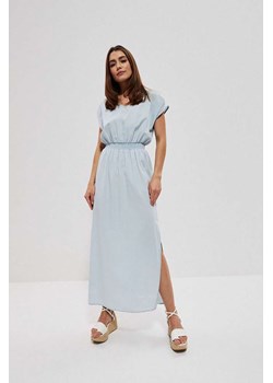 Błękitna sukienka damska bawełniana maxi ze sklepu 5.10.15 w kategorii Sukienki - zdjęcie 169695060