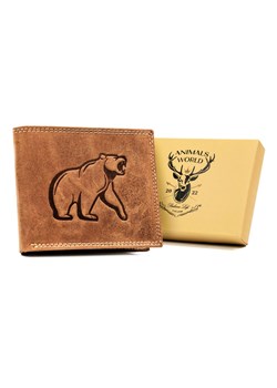 Duży portfel męski ze skóry naturalnej - Always Wild - brązowy ze sklepu 5.10.15 w kategorii Portfele męskie - zdjęcie 169695082