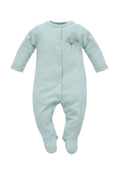 Niebieski bawełniany pajac niemowlęcy z nadrukiem ze sklepu 5.10.15 w kategorii Pajacyki - zdjęcie 169695273