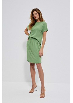 Koszula damska z wiskozy nierozpinana z krótkim rękawem zielona ze sklepu 5.10.15 w kategorii Bluzki damskie - zdjęcie 169695551