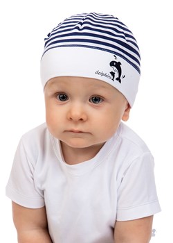 Czapka niemowlęca bawełniana w paski EDEK ze sklepu 5.10.15 w kategorii Czapki dziecięce - zdjęcie 169695590