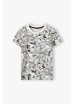 Bawełniany t-shirt dla chłopca z nadrukami ze sklepu 5.10.15 w kategorii T-shirty chłopięce - zdjęcie 169695624