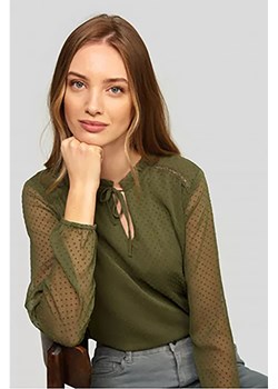 Bluzka damska z długim rękawem - zielona ze sklepu 5.10.15 w kategorii Bluzki damskie - zdjęcie 169695630