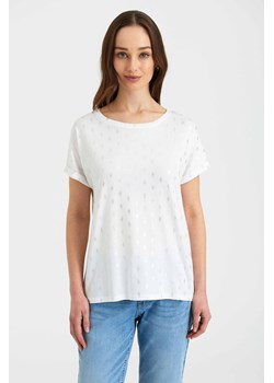T-shirt damski we wzory biały ze sklepu 5.10.15 w kategorii Bluzki damskie - zdjęcie 169696230