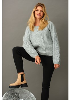 Sweter damski o luźnym kroju - szary ze sklepu 5.10.15 w kategorii Swetry damskie - zdjęcie 169696434