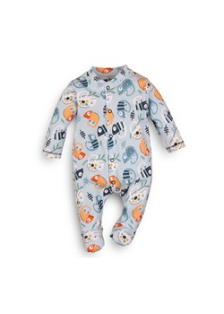 Pajac niemowlęcy z bawełny organicznej dla chłopca szary  5R43A6 ze sklepu 5.10.15 w kategorii Pajacyki - zdjęcie 169696491
