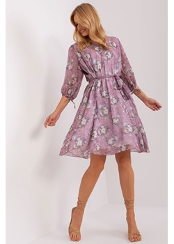 Sukienka krótka fioletowa ze sklepu 5.10.15 w kategorii Sukienki - zdjęcie 169696494
