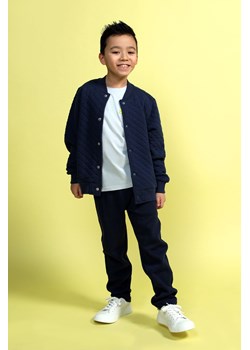 Granatowa pikowana bluza dla chłopca - Lincoln&Sharks ze sklepu 5.10.15 w kategorii Bluzy chłopięce - zdjęcie 169696643