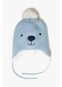 Zimowa czapka chłopięca Miś - niebieska ze sklepu 5.10.15 w kategorii Czapki dziecięce - zdjęcie 169696712