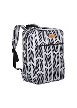 Pojemny, lekki plecak podróżny — Rovicky biało-czarny ze sklepu 5.10.15 w kategorii Plecaki - zdjęcie 169696843