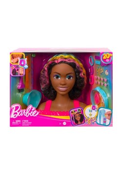 Barbie głowa do stylizacji- kręcone włosy- neonowa tęcza ze sklepu 5.10.15 w kategorii Zabawki - zdjęcie 169696990