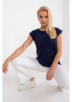 Granatowy damski t-shirt bawełniany Revolution ze sklepu 5.10.15 w kategorii Bluzki damskie - zdjęcie 169697081