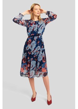 Sukienka z długim rękawem w kolorowe wzorki ze sklepu 5.10.15 w kategorii Sukienki - zdjęcie 169697091