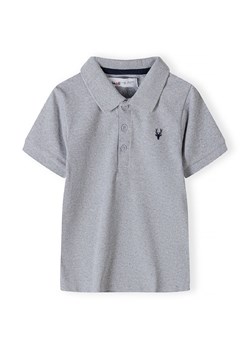 Bawełniana chłopięca koszulka polo z krótkim rękawem- szara ze sklepu 5.10.15 w kategorii T-shirty chłopięce - zdjęcie 169697100