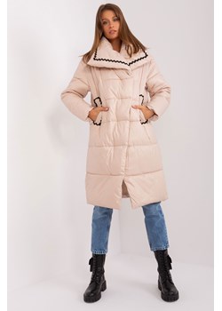 Długa kurtka zimowa beżowa ze sklepu 5.10.15 w kategorii Kurtki damskie - zdjęcie 169697200