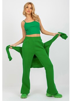 Zielony trzyczęściowy komplet dresowy z topem ze sklepu 5.10.15 w kategorii Dresy damskie - zdjęcie 169697303