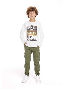 Biała bluzka z bawełny dla chłopca- Skills ze sklepu 5.10.15 w kategorii T-shirty chłopięce - zdjęcie 169697563