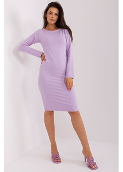 Jasnofiolentowa sukienka damska dresowa z suwakiem ze sklepu 5.10.15 w kategorii Sukienki - zdjęcie 169697594