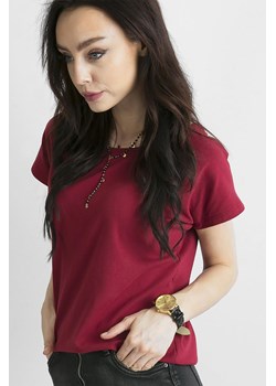 Bordowy t-shirt  damski Circle ze sklepu 5.10.15 w kategorii Bluzki damskie - zdjęcie 169697961