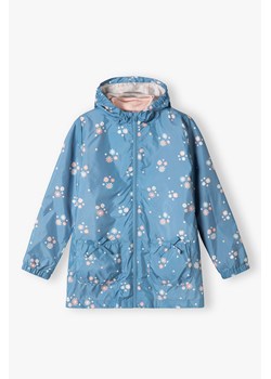 Niebieska kurtka dla dziewczynki 3w1 w drobne kwiaty ze sklepu 5.10.15 w kategorii Kurtki dziewczęce - zdjęcie 169698222