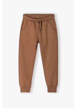 Spodnie dresowe chłopięce brązowe - Powerful #Family ze sklepu 5.10.15 w kategorii Spodnie chłopięce - zdjęcie 169698241