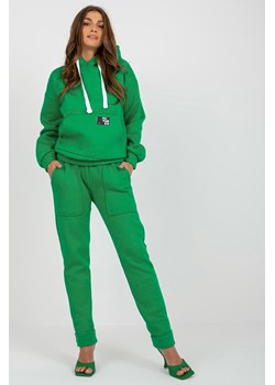 Zielony damski komplet dresowy z bluzą z kapturem ze sklepu 5.10.15 w kategorii Dresy damskie - zdjęcie 169698300