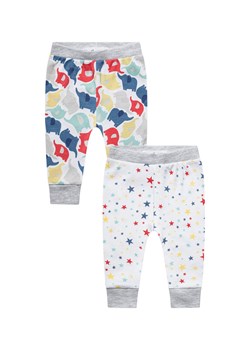 Bawełniane legginsy z kolorowym nadrukiem 2-pack ze sklepu 5.10.15 w kategorii Legginsy niemowlęce - zdjęcie 169698984