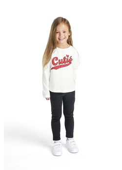 Dziewczęca bluzka bawełniana ecru z długim rękawem- Cutie ze sklepu 5.10.15 w kategorii Bluzki dziewczęce - zdjęcie 169699050